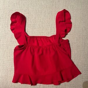 PrettyLittleThing Vibrant Red cropped Top